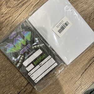 Skating Birthday Party Invitations - Black and White